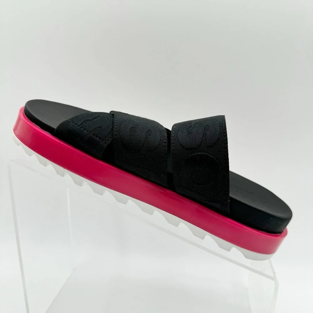 Women's Sorel Roaming Sport Slide Sandals Black Pink Size 6 T3